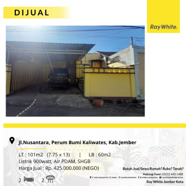 DIJUAL RUMAH DAERAH JEMBER KOTA